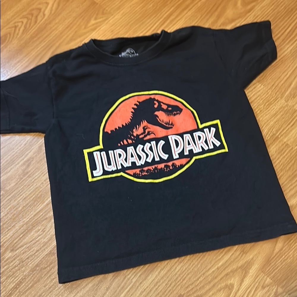 Jurassic Park Black Kids T-Shirt